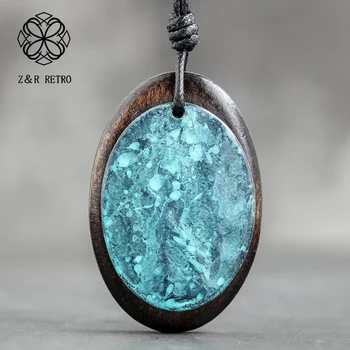 

Long Necklace for Women Wood Jewelry Pendant Colorful Statement Necklace Handmade Wooden Necklaces & Pendants Fashion jewellery