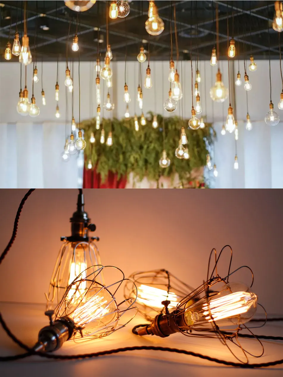 TIANFAN Edison ЛАМПЫ старинная лампочка 40 W 110 V 220 V Ретро Винтаж нити декоративные лампочки