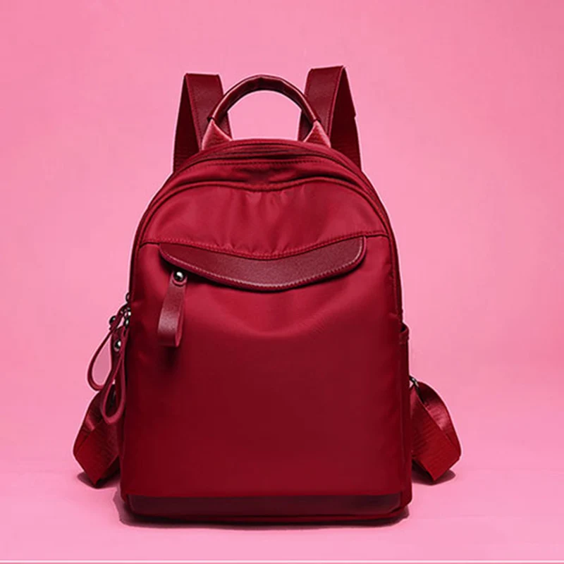 2018 Oxford moda Mochilas mujer joven señora mochila impermeable chica colegio escuela bolsa de viaje Negro rojo mochila caliente
