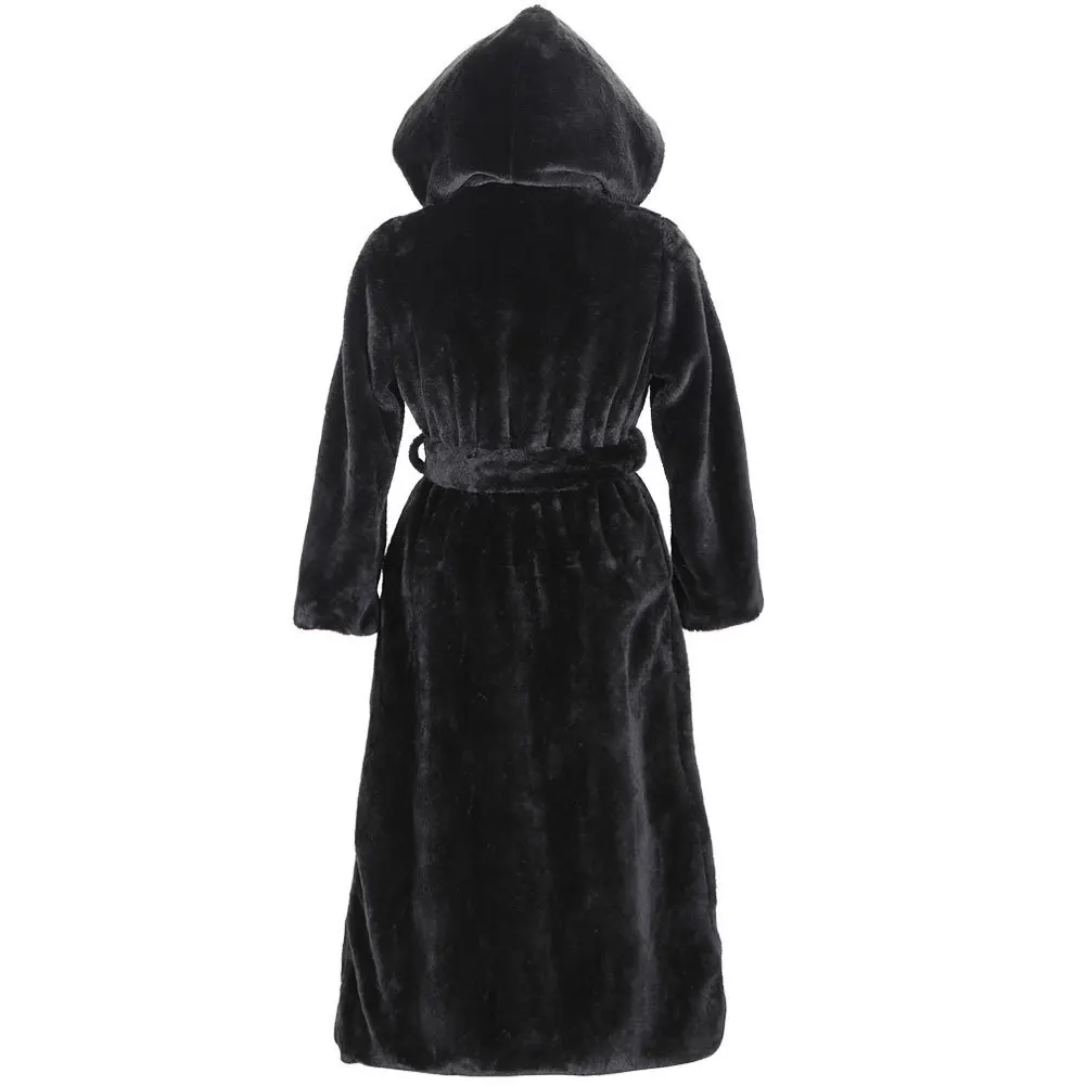 Winter Warm Hooded Large Size Medium Length Solid Color Fur & Faux Fur Women 2018 New Casual Long Sleeve Women Fur Coat Jacket