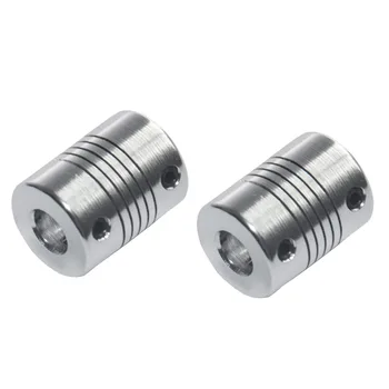 

2PCS Aluminium Flexible Couplings High Quality Shaft Coupler Bore 5 6 6.35 8 10mm For Makerbot RepRap 3D Printer CNC Machine