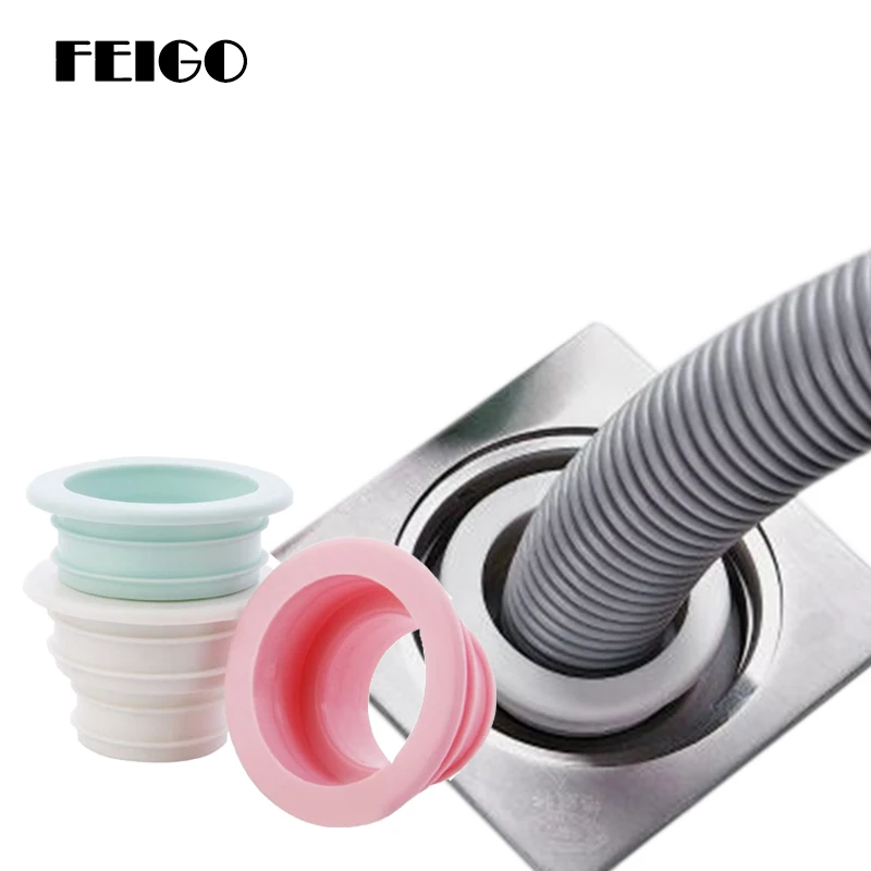 

FEIGO 1Pcs Sewer Pipe Sealing Plug Silicone Deodorant Ring Washing Machine Bathroom Sewer Pest Control Drainage Seal Ring F83