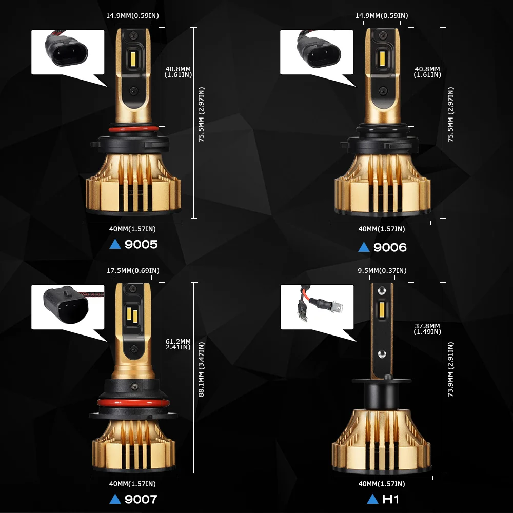 NOVSIGHT 3000K H4 светодиодный H7 H11 H8 HB4 H1 H3 HB3 H13 HB5 автомобильные лампы для фар машины 72W фары для 12000LM стайлинга автомобилей Светодиодный помощи при парковке