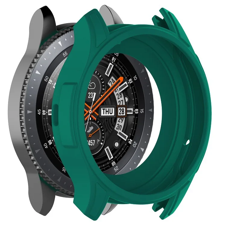 Чехол для samsung Galaxy Watch 42 мм/46 мм и gear S3 Frontier, универсальный чехол, мягкий силиконовый защитный чехол, рамка - Цвет ремешка: green 46mm