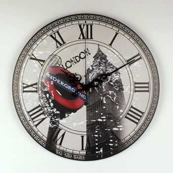 

London Big Ben Large Decorative Wall Clock Modern Design More Silent Vintage Home Decor Wall Watch Roman Number