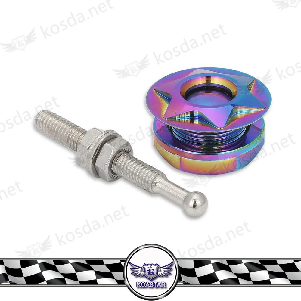 

Aluminum Car Push Button Quick Release Hood Bumper Bonnet Pin Lock Clip Kit