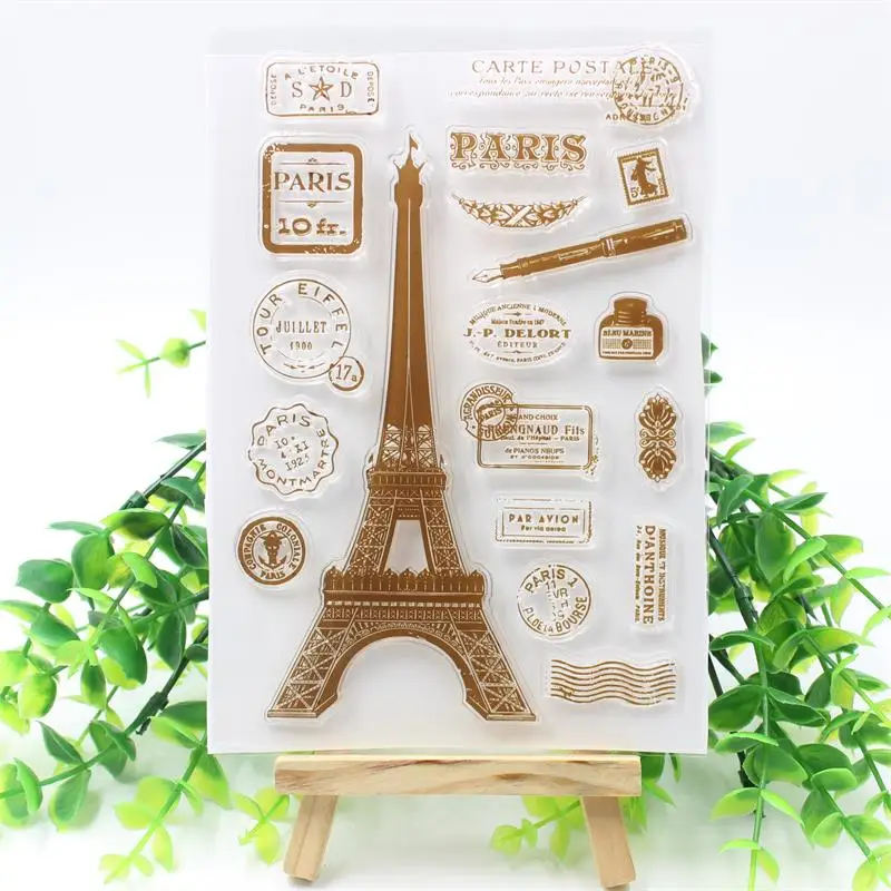 

Tower Transparent Clear Silicone Stamps for DIY Scrapbooking/Card Making/Kids Christmas Fun Decoration Supplies
