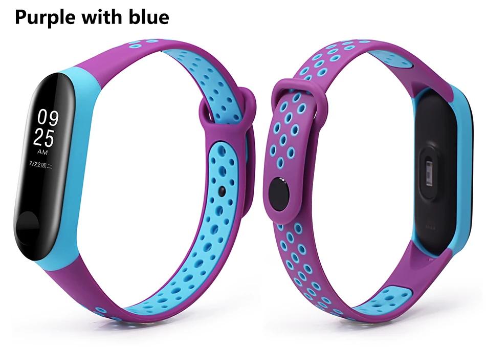 Purple with blue