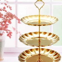 Две три пластины золото/серебро Десертная Тарелка декоративная Фруктовая тарелка орехи семена торта сковорода инструменты для украшения торта DGP006