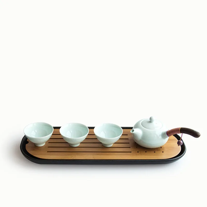 TANGPIN квадратные и прямоугольные керамические чайные лотки, Бамбуковая чайная доска кунг-фу Настольный поднос для чая