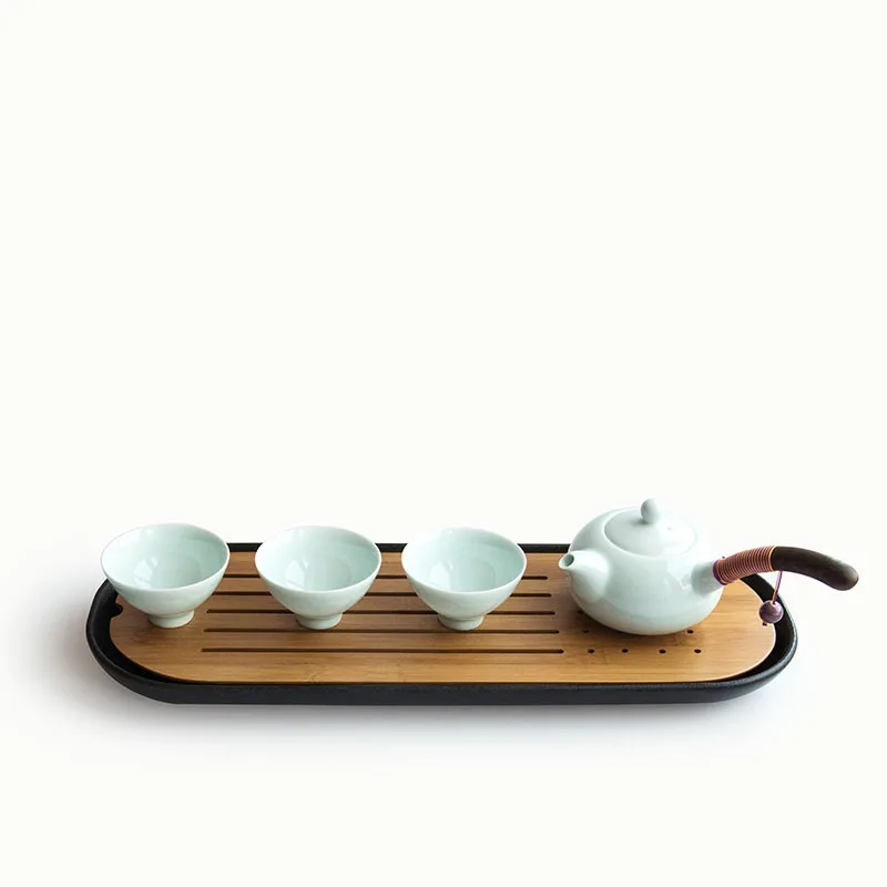  TANGPIN square and rectangle ceramic tea trays bamboo tea board kung fu tea tray table