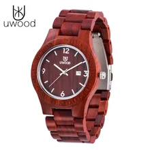 2016 Marketing Hot femmes en bois montre en bois rouge bois de santal Femmes Bracelet Creative En Bois Montres À Quartz Mode Montre-Bracelet