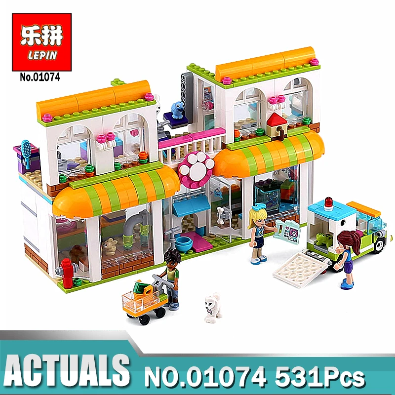 

Lepin 01074 Girls Series The Heartlake City Pet Center Set Building Blocks Bricks Toys compatible Legoingly 41345 Friend Gift