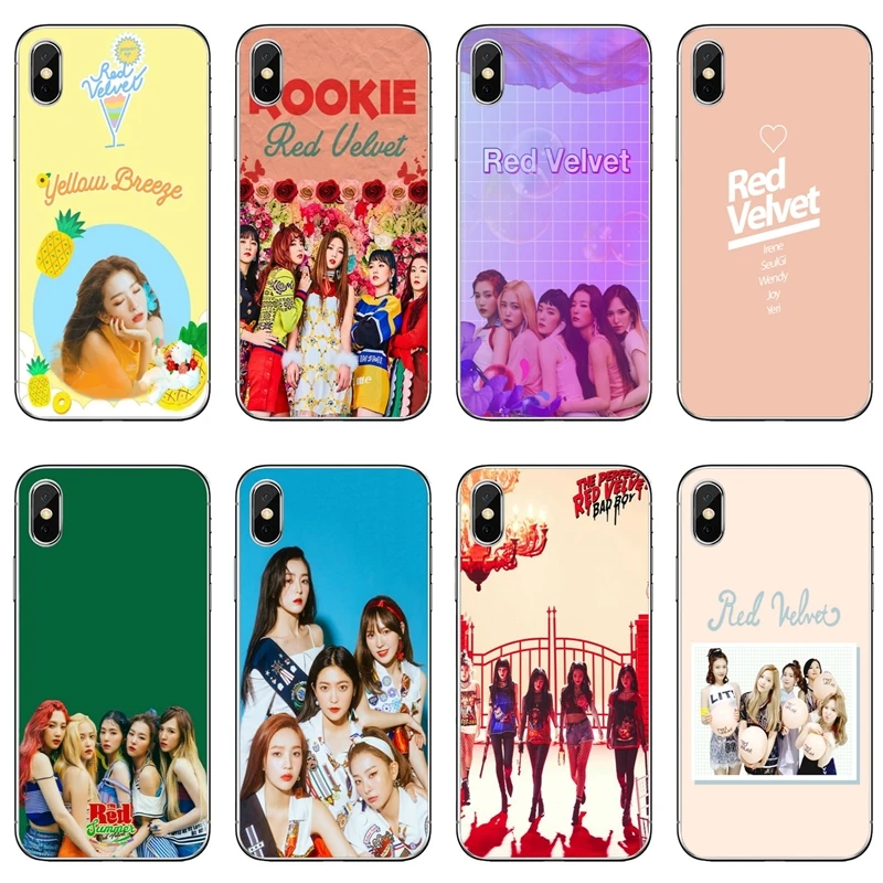 

red velvet kpop Korean group girl Soft Accessories phone cover case For Apple iPhone X XR XS Max 8 7 6s 6 plus SE 5s 5c 5 4s 4