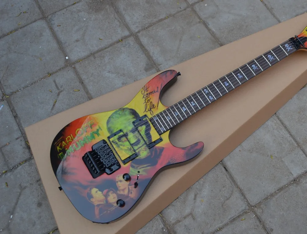 

Production of high-grade ES electric guitar, custom pattern, HH pickup truck, integrated connection.