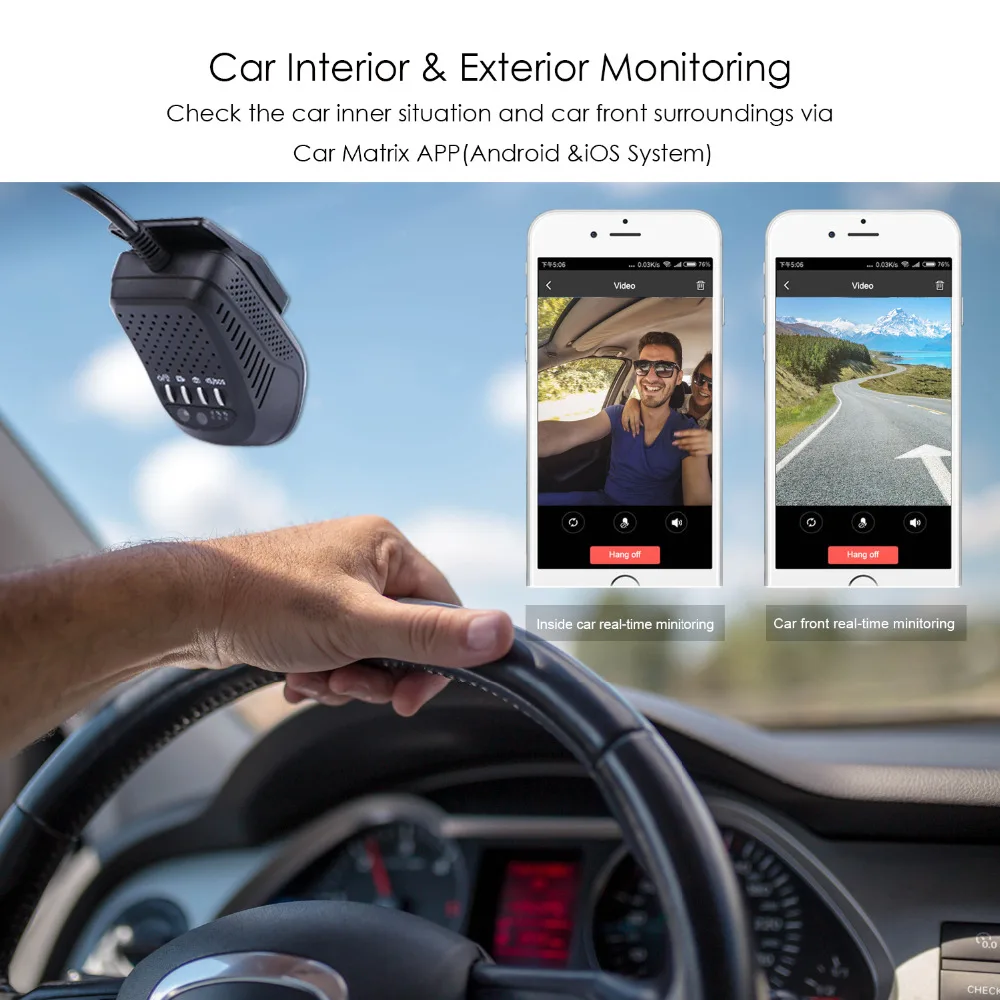  3G GPS Tracker Car Smart Dash Cam Car DVR JC100 Vehicle Tracker Dual Lens Full HD 1080P 140Degree W
