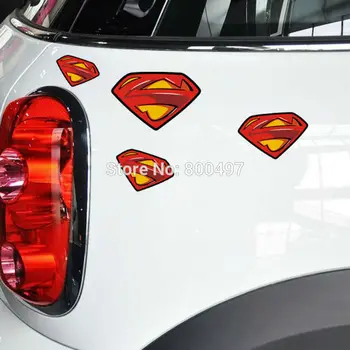 

10 x Newest Design Superman Bleeding Decal Car Stickers Accessories for Tesla Toyota Chevrolet Volkswagen Hyundai Ford Kia Lada