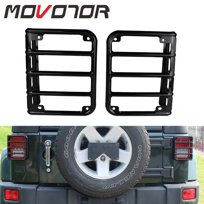 For Jeep JK Tail light Stainless Steel Mount Bracket Protect Cover Guards Rear Taillights for 07