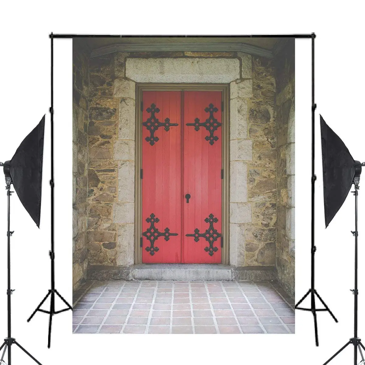5x7ft старинный замок фон для фотосъемки красная дверь Свадьба Ретро фото студия