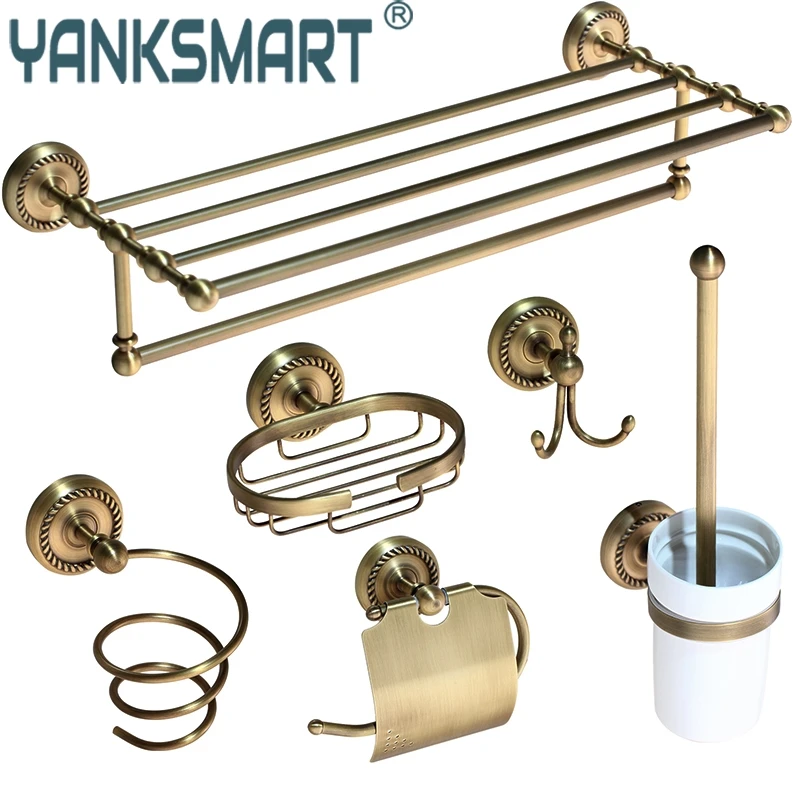 Wall Mount Antique Brass Ceramic Soap Storage Tray Bathroom Soap Dish Holder