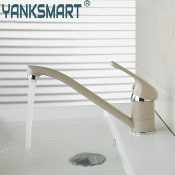 

Bathroom Luxury basin faucet long spout contemporary basin sink faucet deck mounted single hole single handle mixer