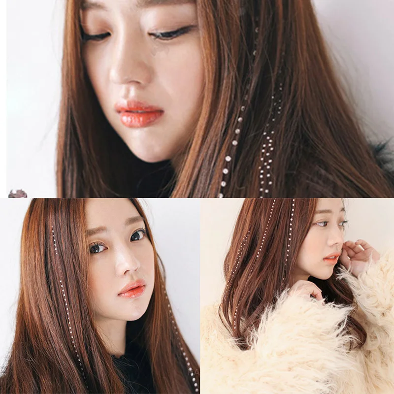 

New 48PCS Rhinestone Diamond Hair Extension Gem Crystals for Girls