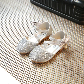 

Girls Princess Sandals 2018 New Summer Brand Bowknot Children Wedding Shoes chaussure enfant Kids Party Shoe for Girls Sandal