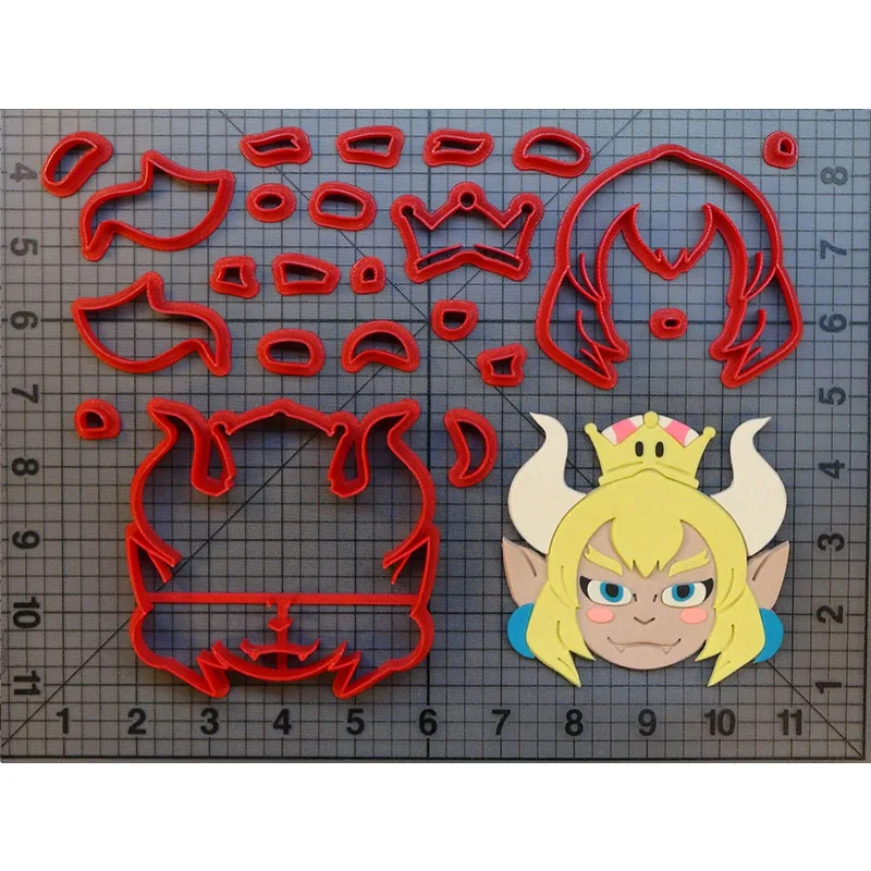 Супер Марио Bowsette печенья набор форм для фондана форма для кекса изготовление на заказ 3D Печатный торт украшения инструмент формочки для печенья
