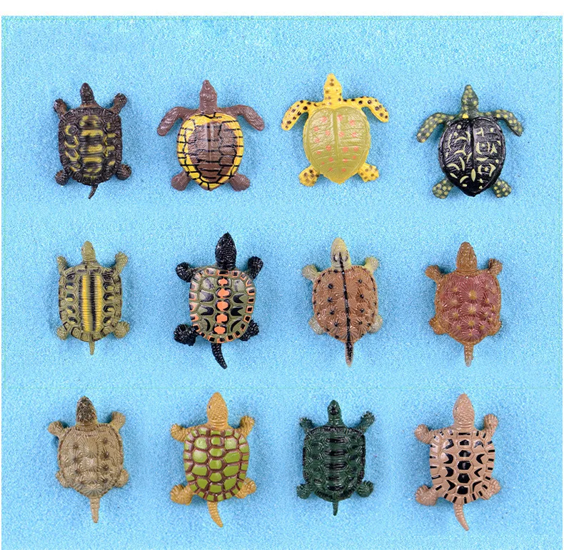 12pcs/bag Sea Life Turtle Models Cartoon Anime Figure Eco Bottle Decoration Ornaments DIY Crafts Material Figma Gifts for Kids | Игрушки и