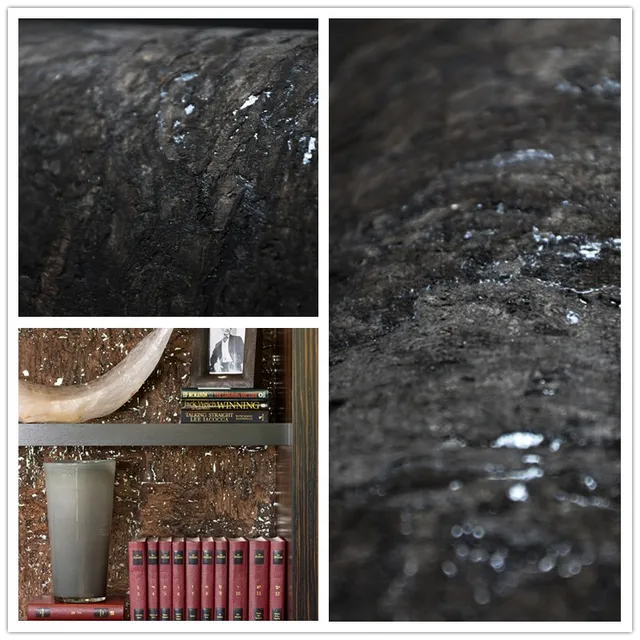 Schallabsorbierenden SPA wandbekleidung schwarz silber kork tapete ... Schallabsorbierenden SPA wandbekleidung schwarz silber kork tapete ...