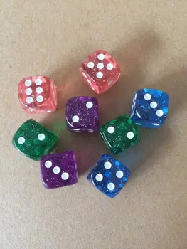 

Free shipping NEW 2pcs 16MM transparent camouflage dice chess accessories beautiful crystal dice on the grade resin dice