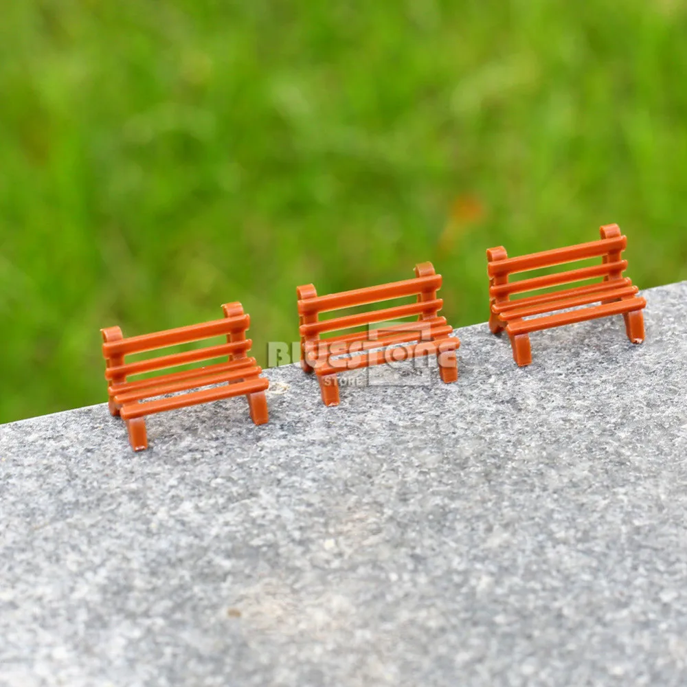 

20pcs 1:150 Scale Gauge Model Railway Park Platform Station Benches Chair Seat Free Shipping