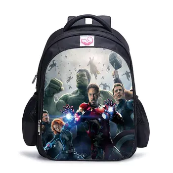 

Mochila Kids Bags Boys Captain America Backpack Children School Bags Avengers Backpack Hulk Iron Man Print Free shipping