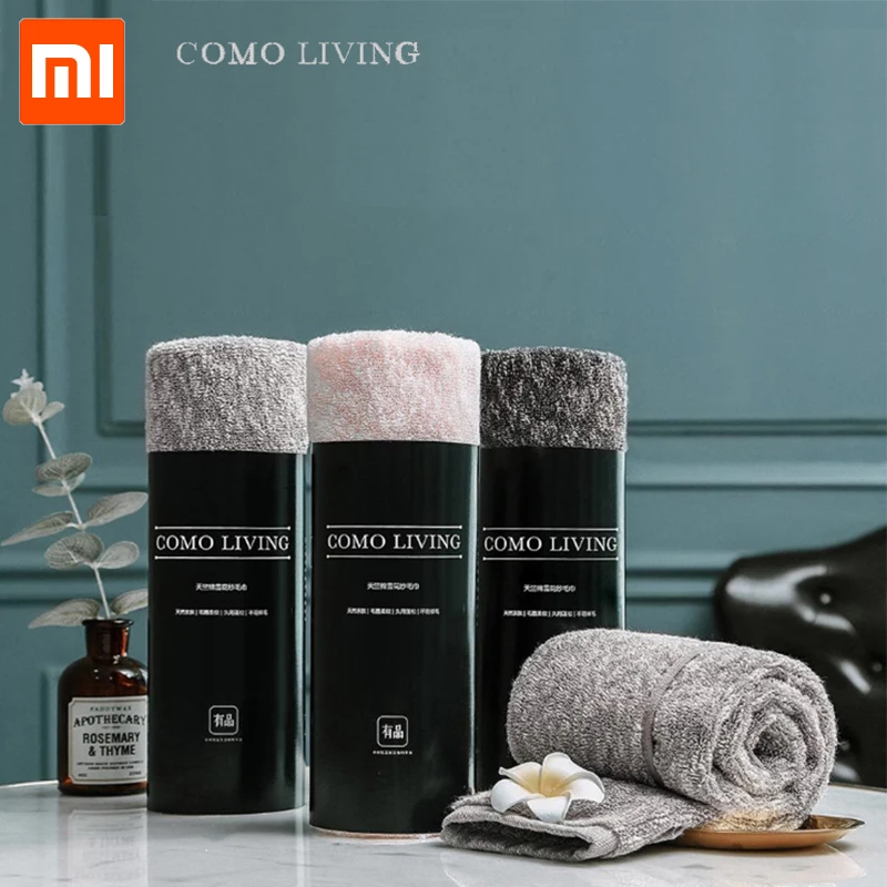 

Xiaomi Towel COMOLIVING Tianyi Cotton Snowflake Yarn Towel/Bath Towel 100% Cotton 3 Colors Highly Absorbent Bath Face Hand Towel