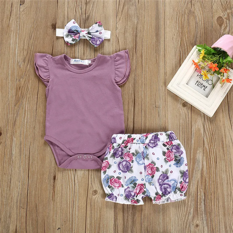 Telotuny/комплект детской одежды для маленьких девочек Летняя короткая одежда для новорожденных комплект летней детской одежды для маленьких девочек Jul2