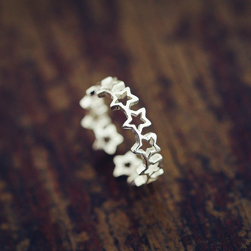 

XIYANIKE Cute Openwork Star Rings Personality Geometric Open Index Finger Simple Party Jewelry For Women Wedding Gifts VRS2424