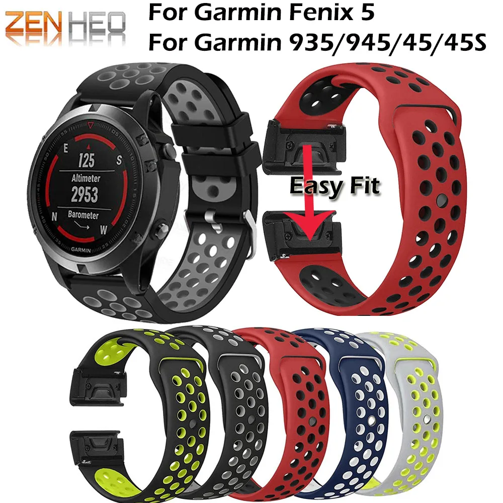 

22mm Sport Straps for Garmin Fenix 5/5 Plus Smart Watch Easy Quick Fit Wristband For Garmin Forerunner 935/945 Bands Watchband