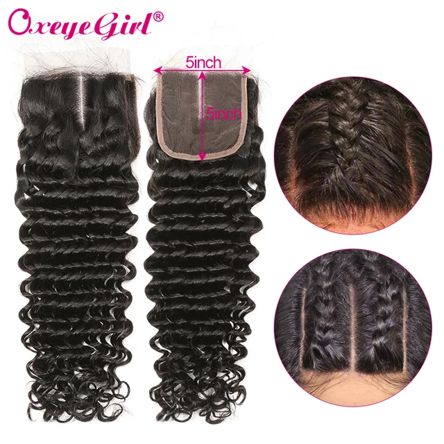 Oxeye Girl Brazilian Hair 5 5 Lace Closure With Baby Hair Deep