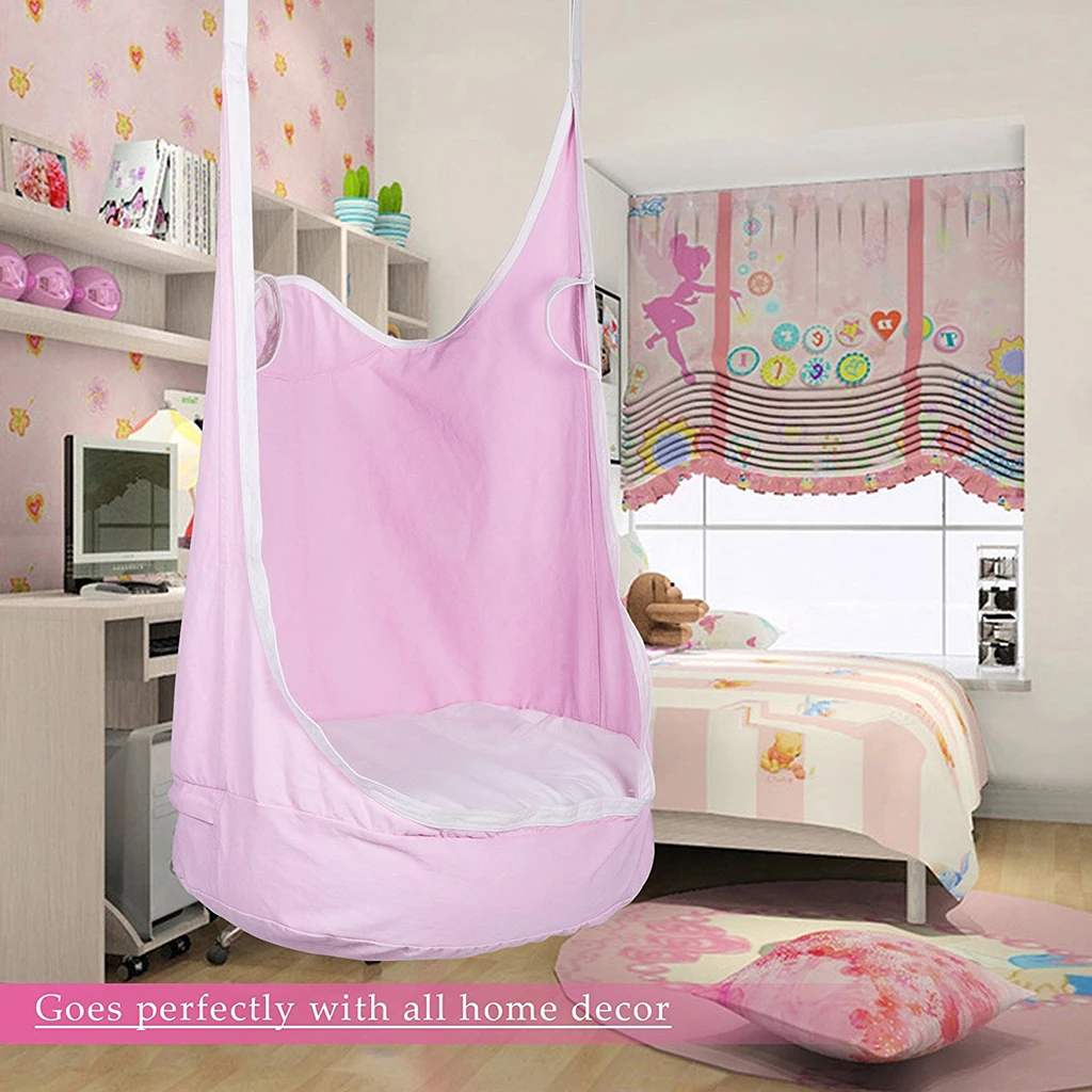 Kids Inflatable Cushion Hanging Hammock Chair Swing Seat Toy Kids/Baby Indoor & Garden Patio Fun