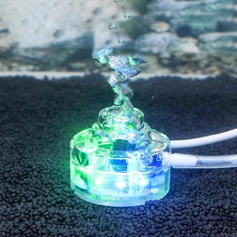 7colors Waterproof LED Light Multi Color Fish Tank Lamp Submersible Mini Aquarium Lights Bubble Aeration Underwater lighting