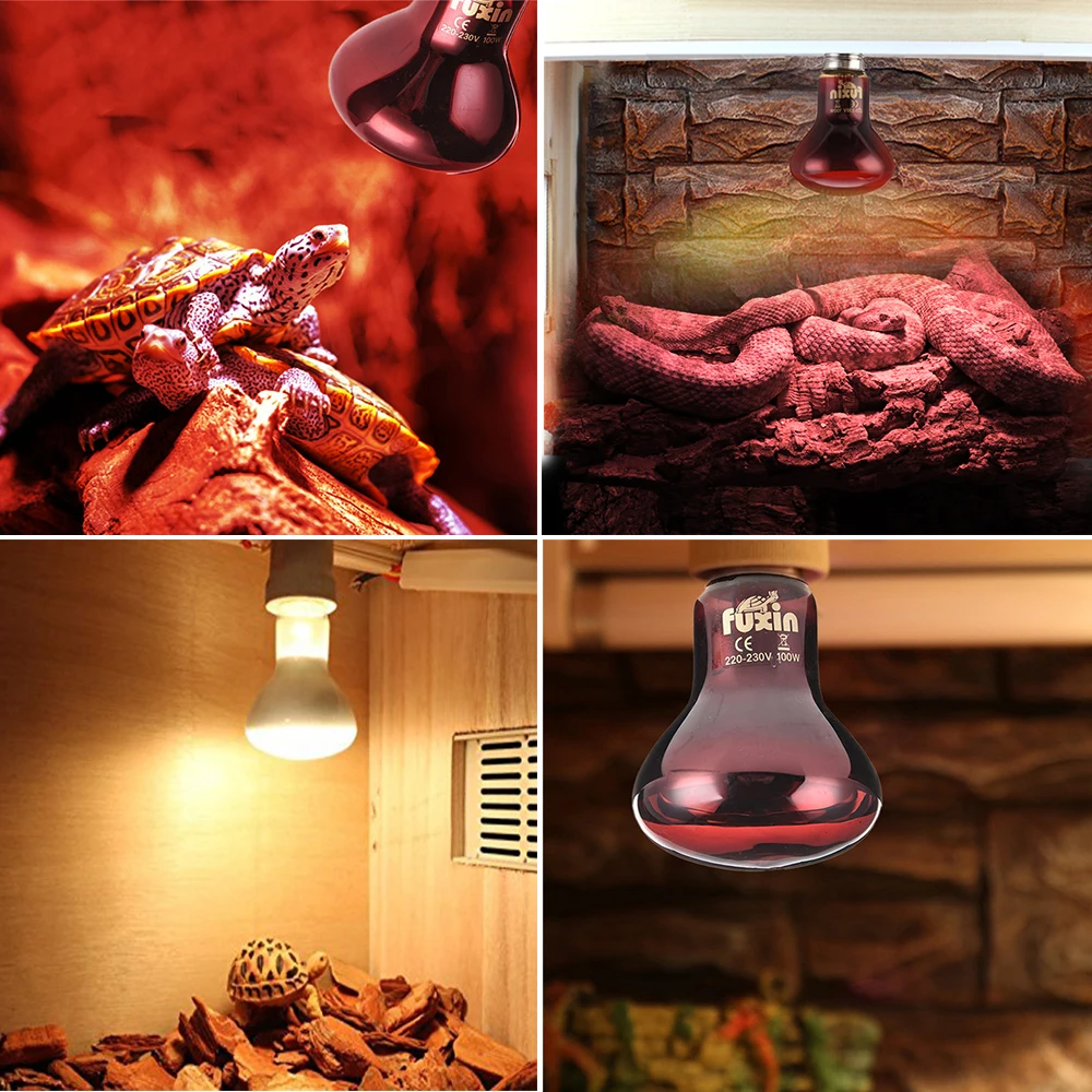 Reptile Lamp Mini Pet Heating Lamp E27 UV Day Night Amphibian Turtle Snake Lamp Heat Reptile Bulb Light 25/50/100W AC220-230V