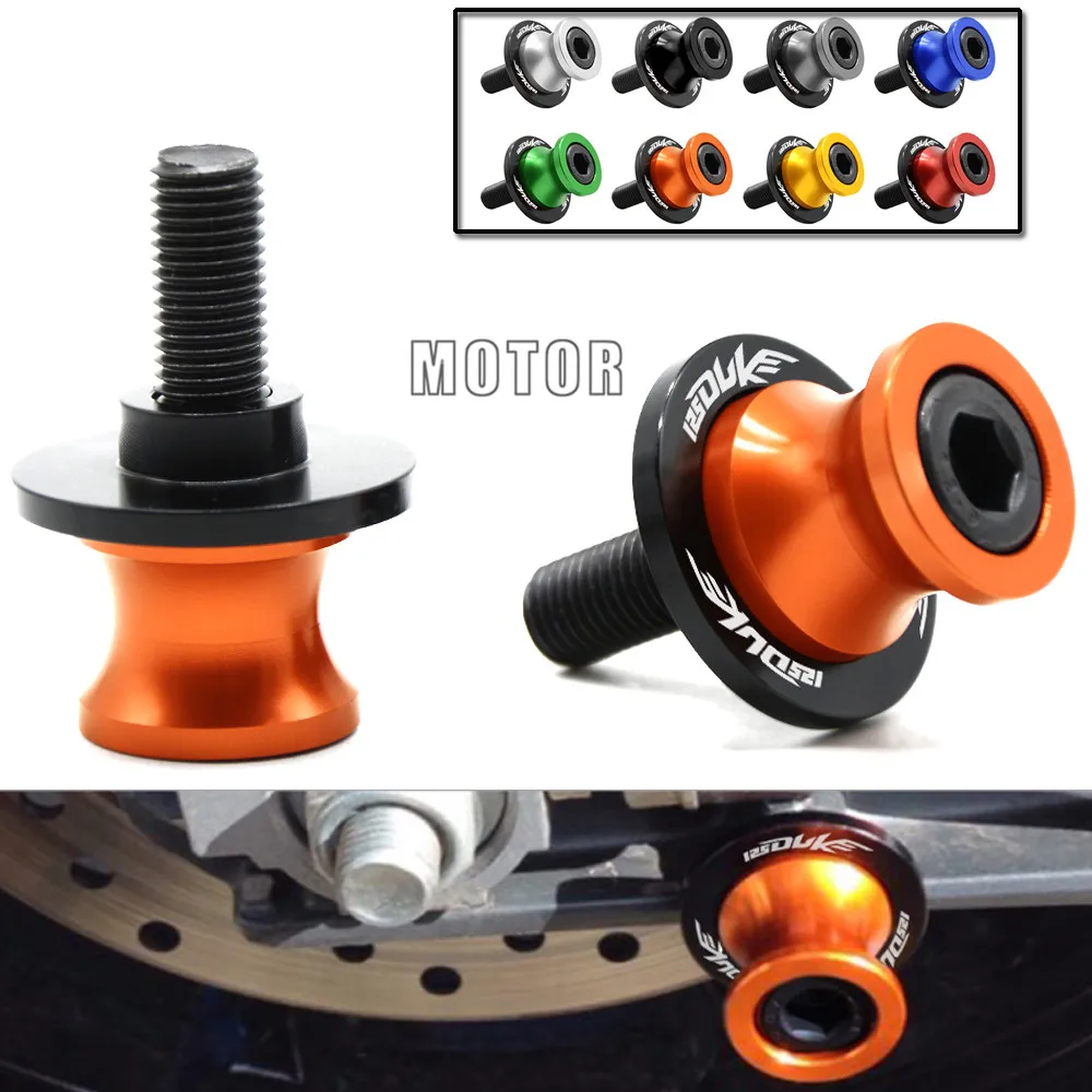 

For 125Duke 10mm CNC Motorcycle Swingarm Sliders Spools Stand Screws Slider Swing Arm For KTM 125 Duke 2012-2015 M10 M 10 mm