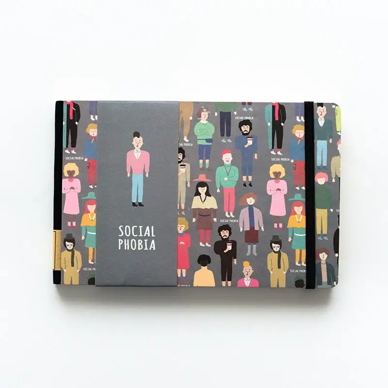 

A5 Bandage Diary Blank Paper Notebook Hard Cover Sketch Graffiti Notepad for Drawing Painting School Stationery C17 D40