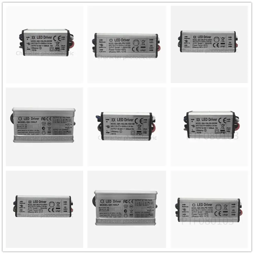Aluminum Case Светодиодный источник питания 600мА Драйвер лампы 3 Вт 6 Вт 9 Вт 12 Вт 15 Вт 18 Вт 20 Вт 21 Вт 24 Вт 30 Вт 40 Вт 50 Вт 60 Вт изолирующий трансформатор освещения - Цвет: Aluminum Case