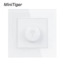 Minitiger лампа Реостат регулятор только для Светодиодный лампочки роскошный хрустальный стеклянный настенный светильник переключатель прерыватель 16A 0~ 300 Вт