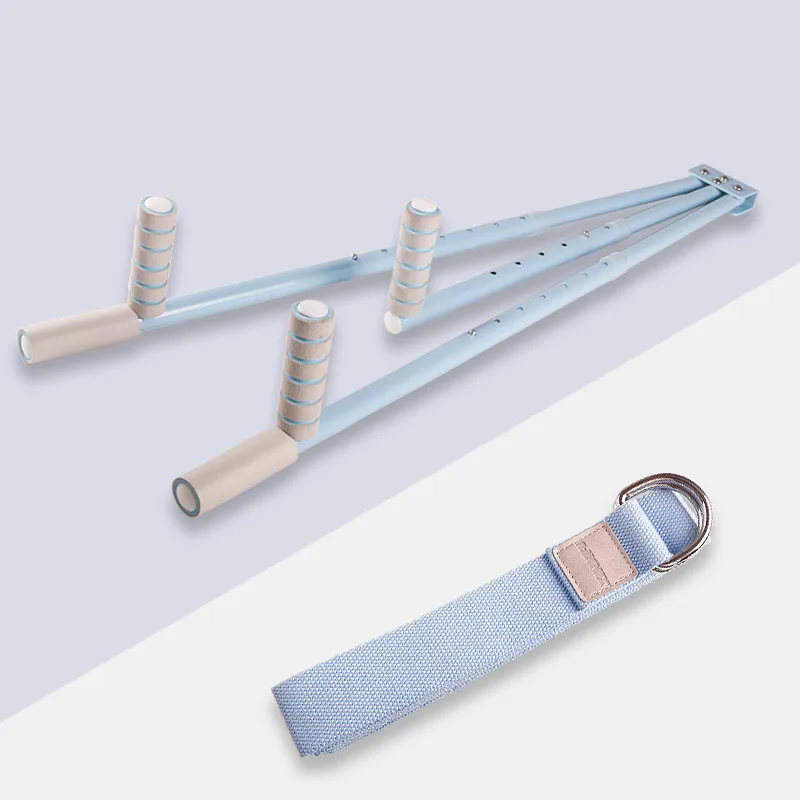 Портативное регулируемое оборудование для растяжения йоги, спортивное оборудование для тренировок, тренажер для лигамента ног с эластичным поясом - Цвет: Blue