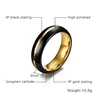 ZORCVENS 2023 New Cool Black and Gold-Color Tungsten Ring for Men Jewelry 6MM Black Tungsten Carbide Ring 2