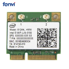 Беспроводная Wi-Fi сетевая карта адаптер с Intel 5100 512AN_HMW с полумини PCI-E 802.11a/g/n двухдиапазонный 300 Мбит/с для ноутбука