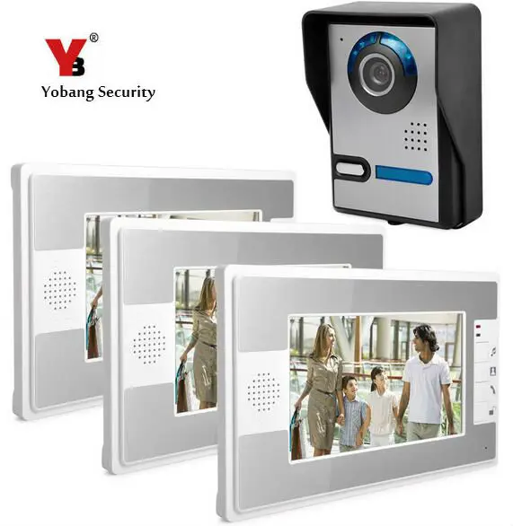 Yobang Security Home Video Intercom For Apartment videoportero Waterproof 1V3 Household Video Door Phone Intercom Camera Yobang Security Home Video Intercom For Apartment videoportero Waterproof 1V3 Household Video Door Phone Intercom Camera