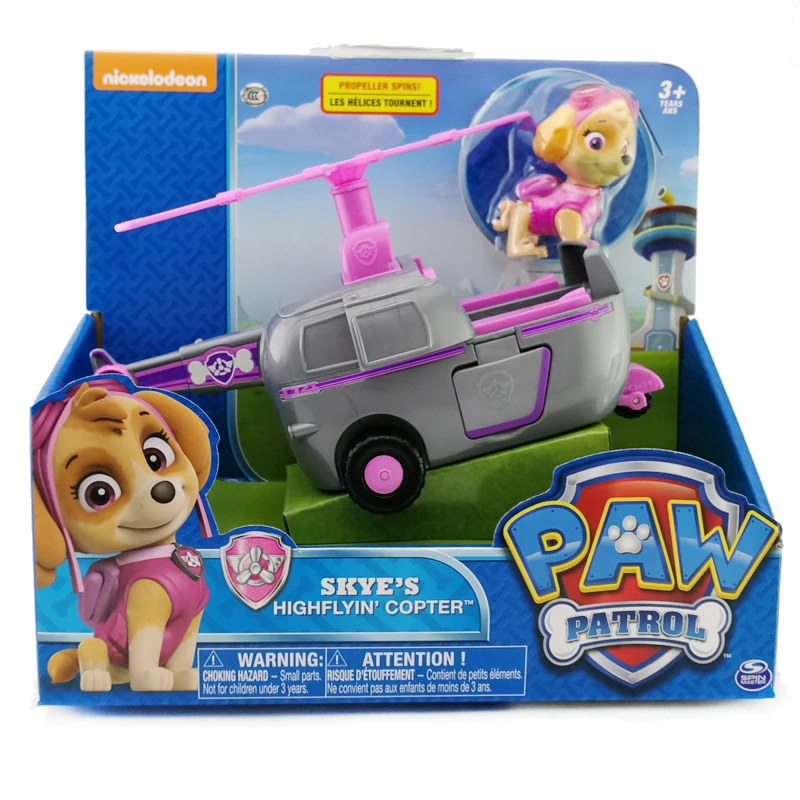 Щенячий патруль Skey Patrol Cars подлинный «Щенячий патруль» ПВХ кукла Фигурка модель игрушки детский подарок на день рождения мальчиков